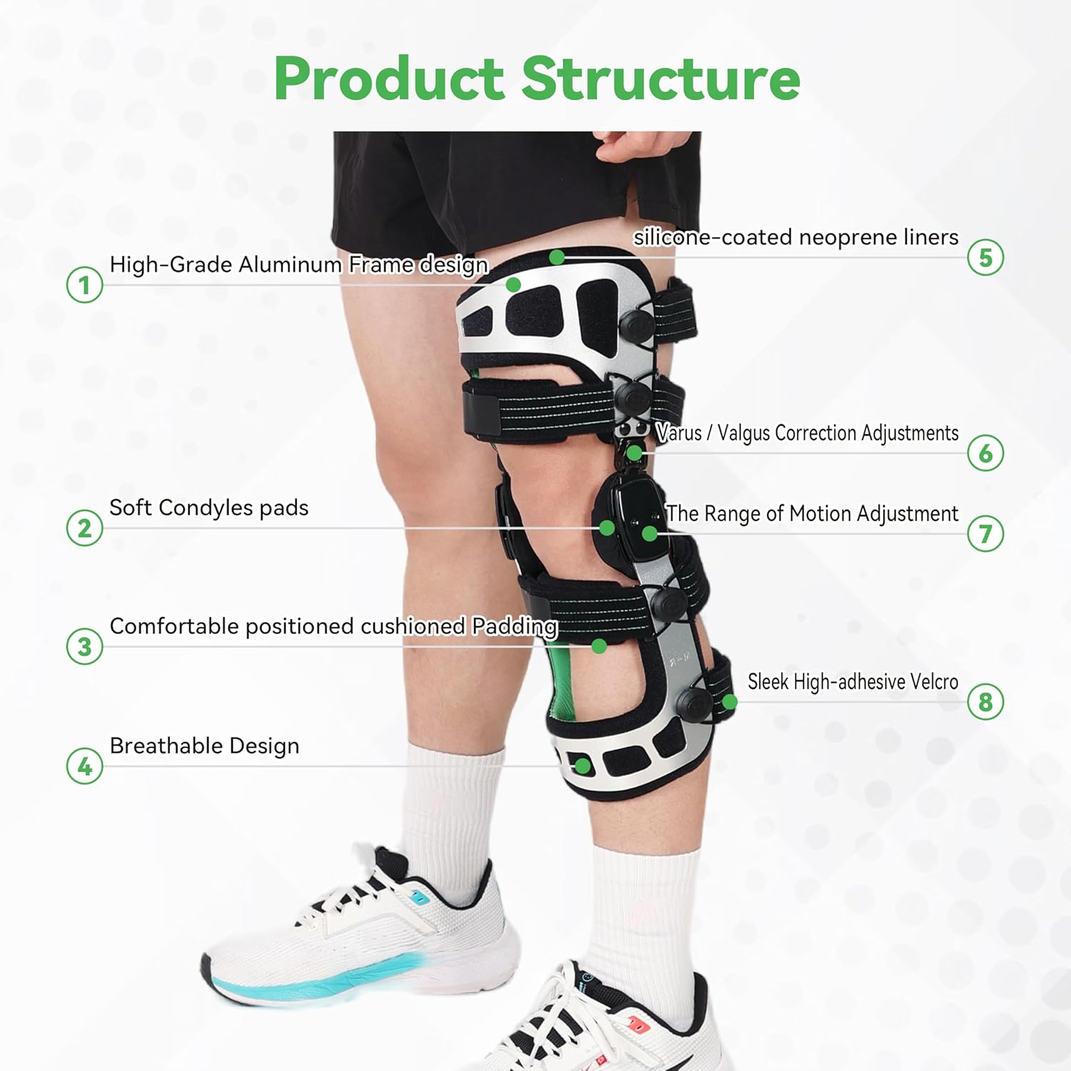 Double OA Knee Brace Booster Instability of Knee Joint or Ligament Injury & Protect Knee