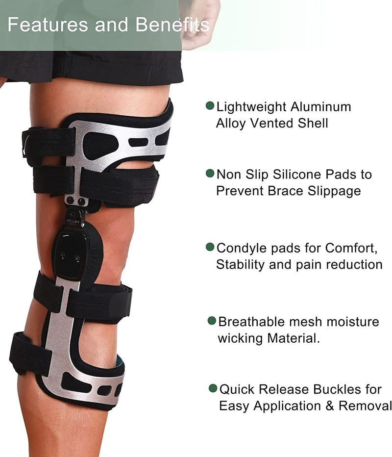 Orthomen OA Unloader Knee Brace - Support for Arthritis Pain,  Osteoarthritis, Cartilage Defect Repair, Avascular Necrosis, Tibial Plateau  Fracture (Medial/Inside - Left) : : Health & Personal Care